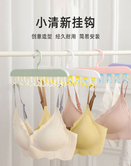 5个装家用浴室厨房两用夹子袜子夹毛巾悬挂灵活两用多用途挂钩