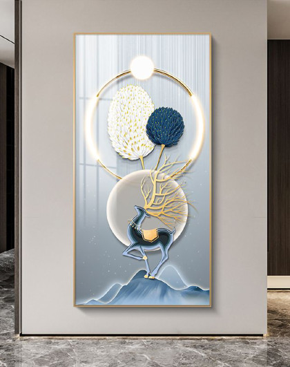 简约北欧风摆件入户客厅单幅墙面壁画现代背景墙挂画玄关装饰画