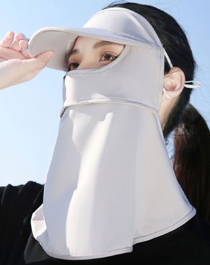 全方位遮阳多功能护颈大檐透气遮脸护颈骑行空顶遮阳面罩