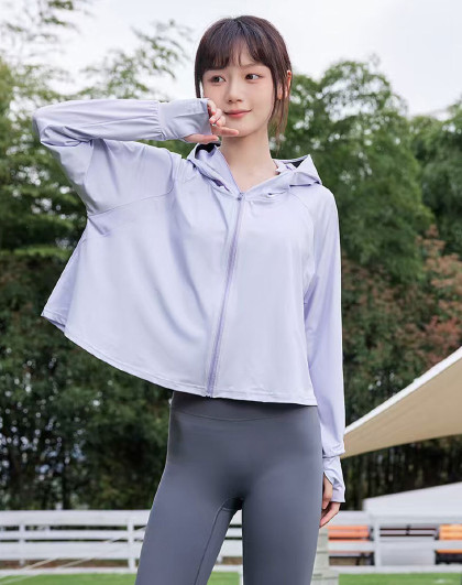 春夏户外斗笠款帽子面罩一体开衫透气外套皮肤衣连帽骑行爬山罩衫