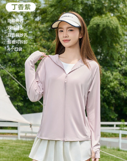 春夏百搭宽松户外运动后背网孔皮肤衣防紫外防晒黑胶大帽檐防晒衣