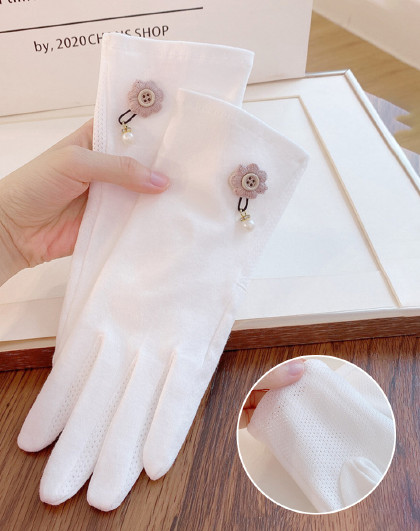 2022夏加长防晒护手套女户外骑行防滑防紫外线可触屏防晒手套