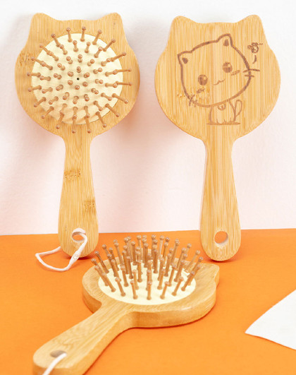 2把装卡通便携可爱小梳子加宽梳齿气垫按摩梳女士带随身梳按摩头