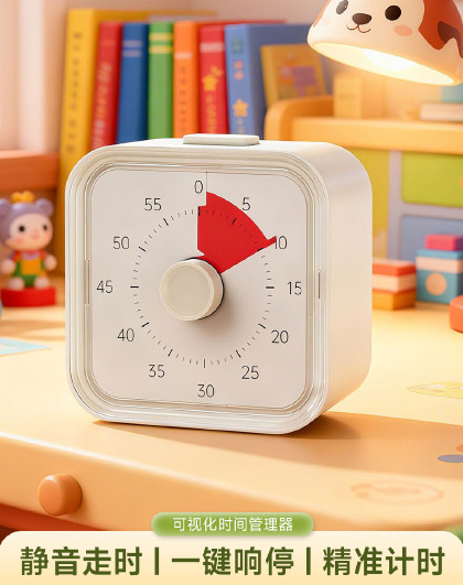 可视化旋钮计时器学生学习自律神器静音定时器厨房提醒时间管理